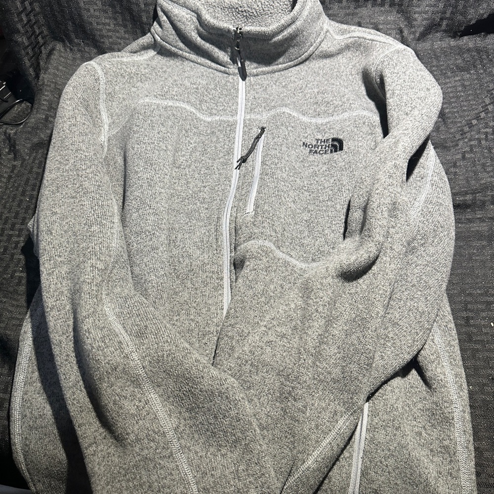 The North Face Gray Full-Zip Fleece Jacket